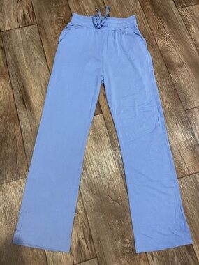 BuffBunny Light Periwinkle Stretch Knit Pant Woven Size XXS
